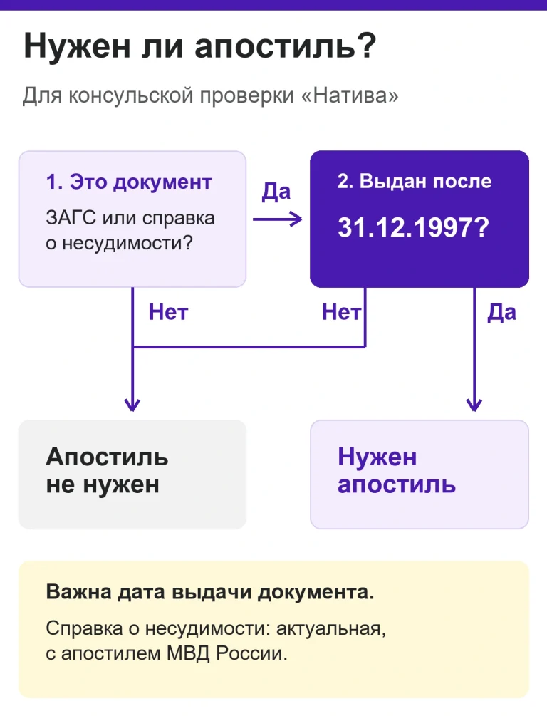 Схема: на какие документы для гражданства Израиля нужен апостиль
